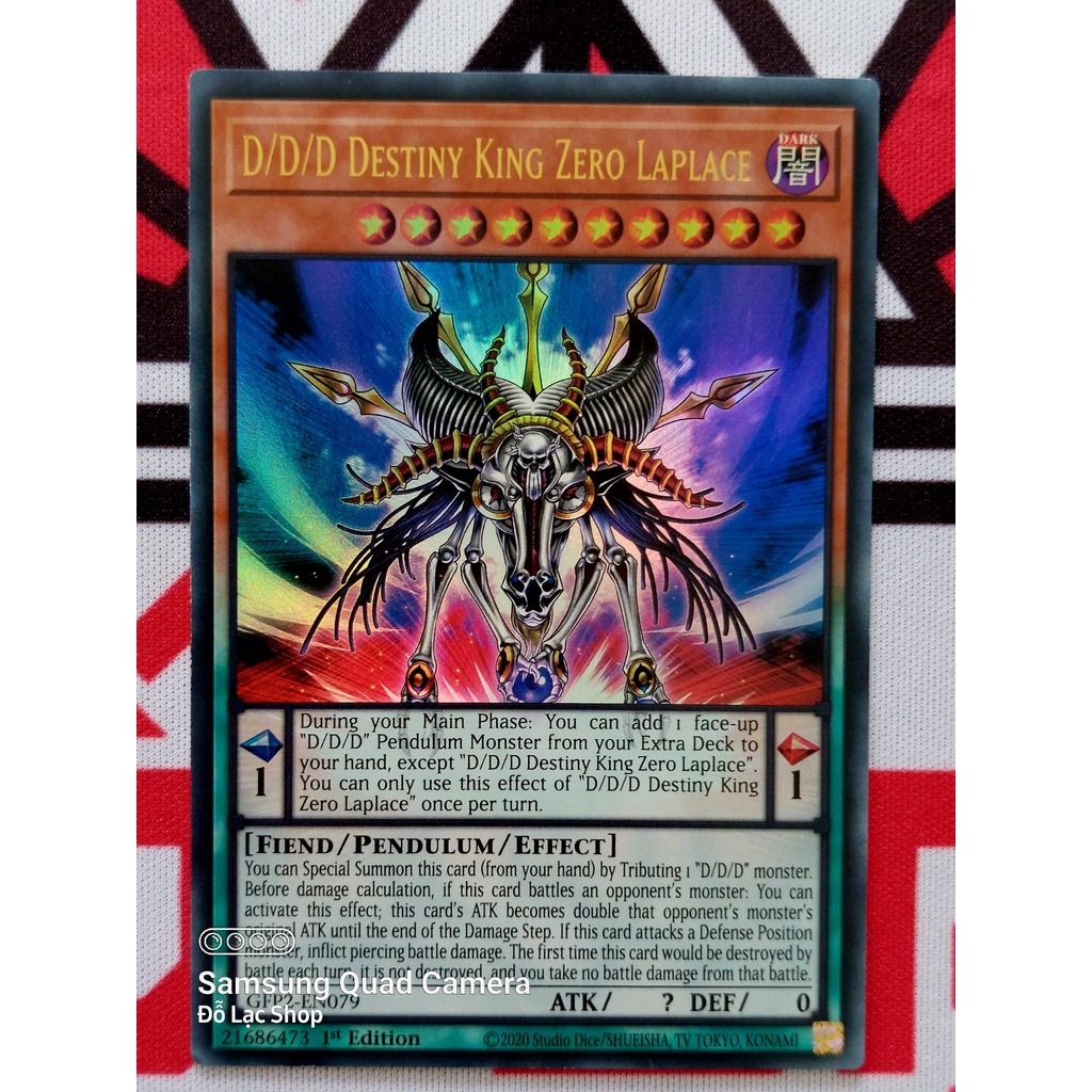 Thẻ Bài Yugioh Mint90 Pen D/D/D Destiny King Zero Laplace - Ultra Rare