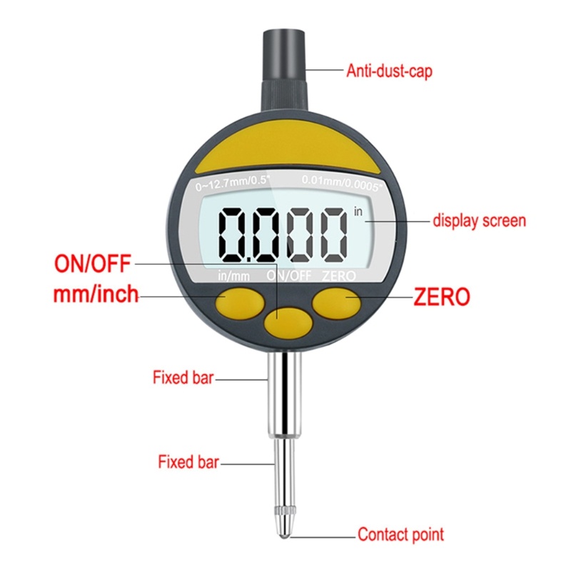 Đồng Hồ Kỹ Thuật Số 0 01mm 0 0005 Kỹ Thuật Số 0-12 7mm 0 5 Số Chuyên Dụng