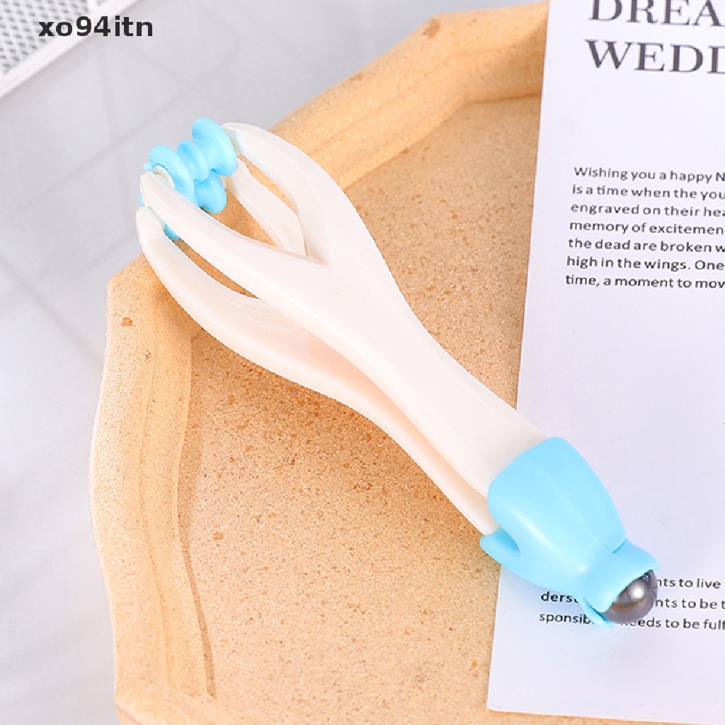 [Hàng mới về] Cây lăn mát xa ngón tay bằng nhựa hai đầu tiện dụng