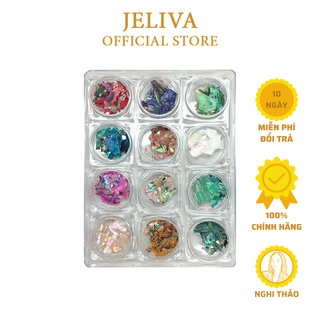 Xà cừ vân đá trang trí móng JELIVA 12 màu