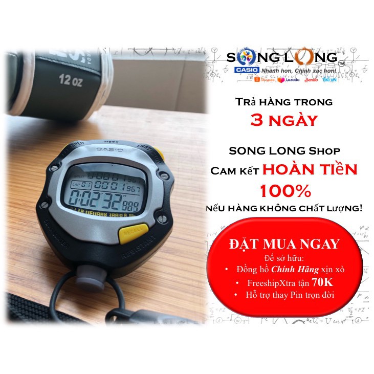 Đồng Hồ Bấm giờ CASIO HS-70W -100 lap–“Bắt lấy từng Khoảnh Khắc!”- Chuyên dùng trong Thể Thao- Đồng Hồ CASIO Chính Hãng