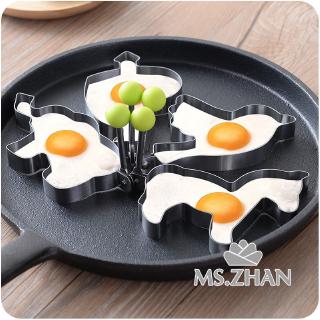 Khuôn Chiên Trứng Hình Trái Tim Hoạt Hình Bằng Thép Không Gỉ Sáng Tạo