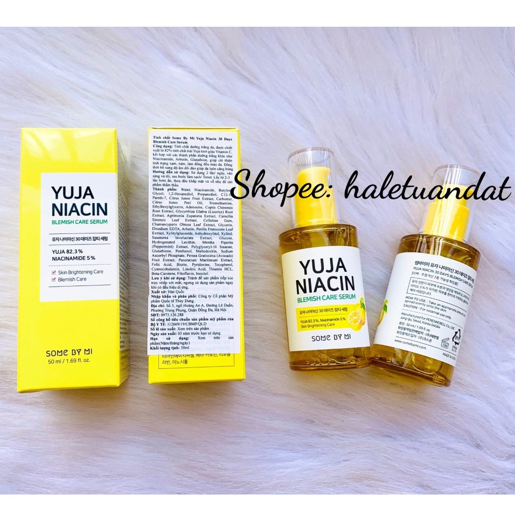 Serum Some By Mi Yuja Niacin Blemish Care + Serum Ecotop Essential Nhiều Dòng 50ml Hàn Quốc