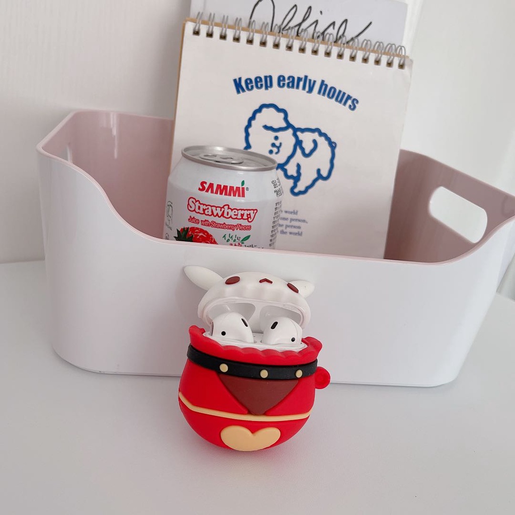 Vỏ bảo vệ hộp sạc tai nghe không dây Airpods 1 2 pro hình Klee Bomb Genshin Impact bằng silicon chất lượng cao