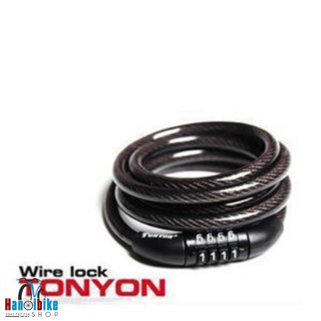 Khoá xe đạp 4 số TONYON dây cáp mã cố định