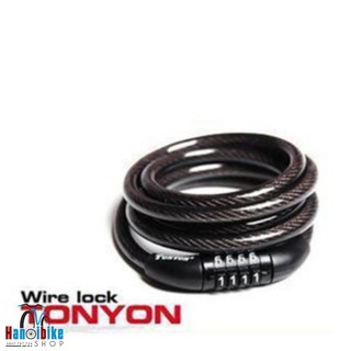 Khoá xe đạp 4 số tonyon dây cáp mã cố định