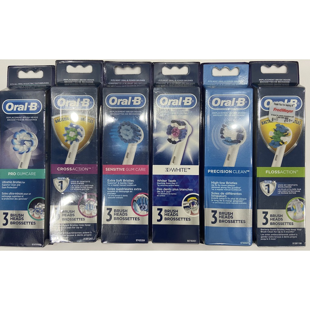 Lẻ 1 cái Đầu thay bàn chải điện oral-B Mỹ, đầu thay bàn chải điện người lớn