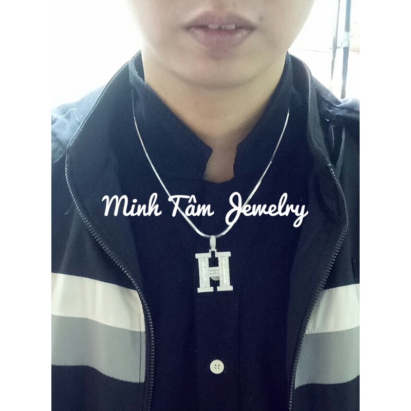 Dây chuyền lụa nam bạc Ý 925 xi bạch kim cao cấp size to-Minh Tâm Jewelry