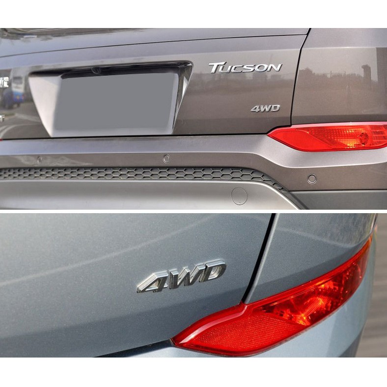 Tem chữ 4WD trang trí xe