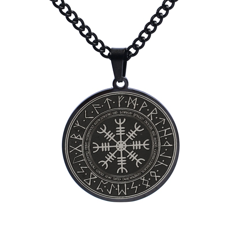 Mary Vòng cổ Bùa Hộ Mệnh Viking Phong Cách Bắc Âu Cho Nam Vegvisir