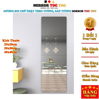Gương dán tường soi toàn thân hình vuông nhà tắm phòng wc, dán tủ quần áo bàn trang điểm makeup MIRRORTOCTOC HK-5002