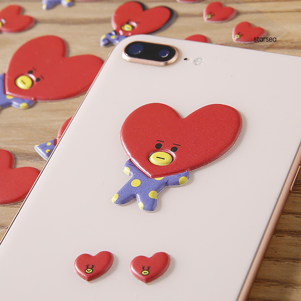 Nhãn dán trang trí album hình BTS BT21 Chimmy Cooky Shooky RJ Tata Mang Koya