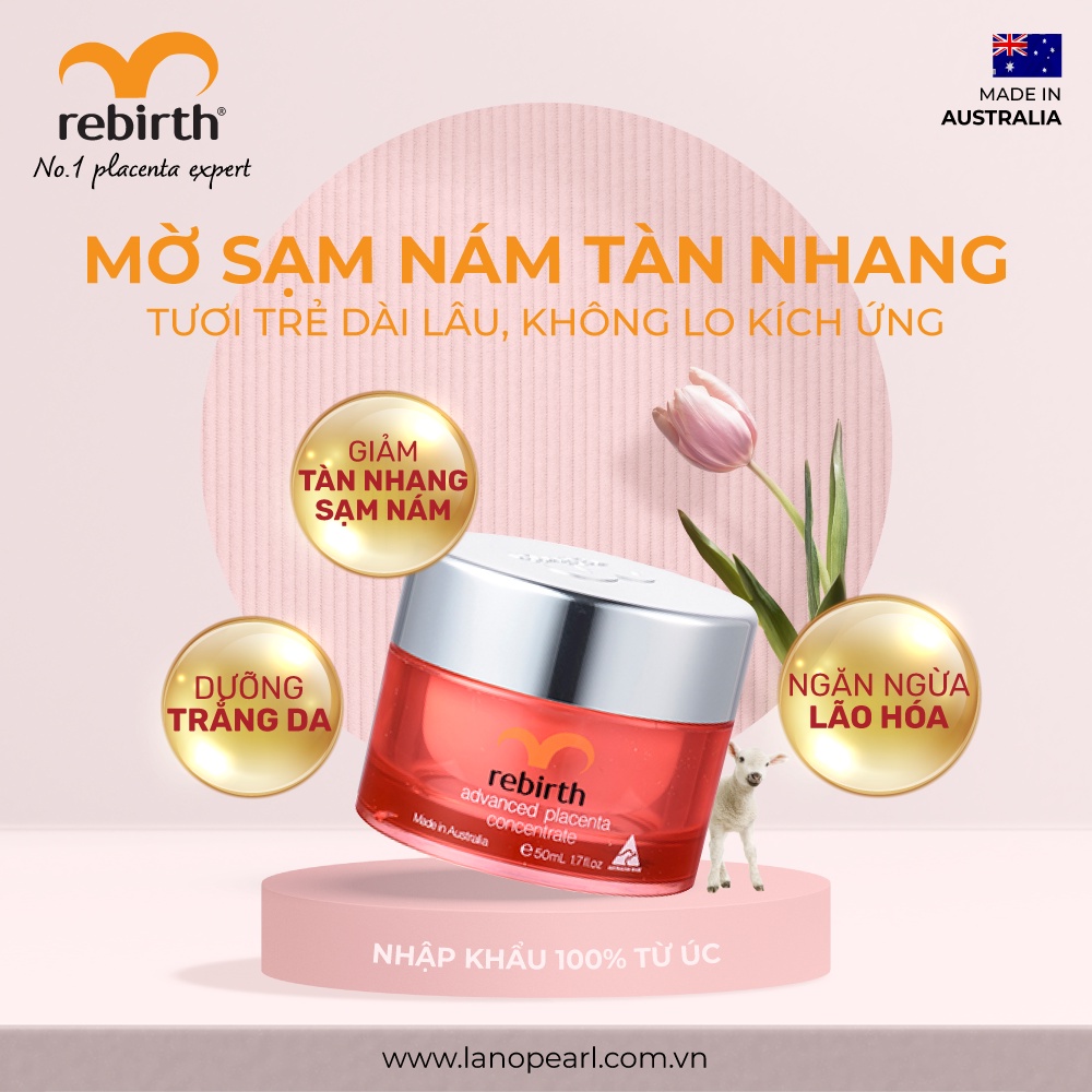 Kem mờ nám nhau thai cừu đậm đặc Rebirth Advanced Placenta Concentrate (50ml)