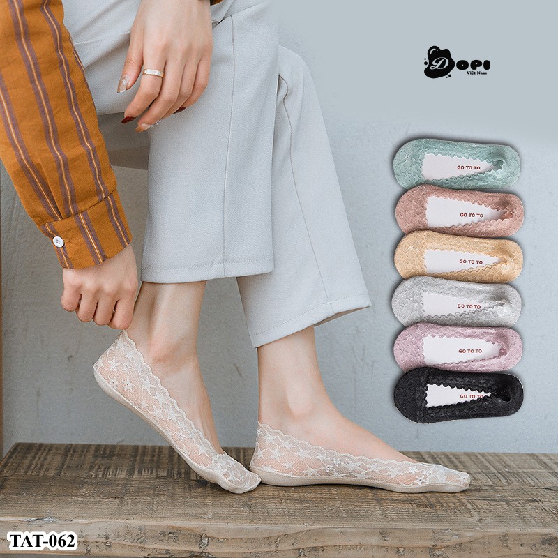Tất nữ đi hài, giày búp bê chống trượt TAT-062