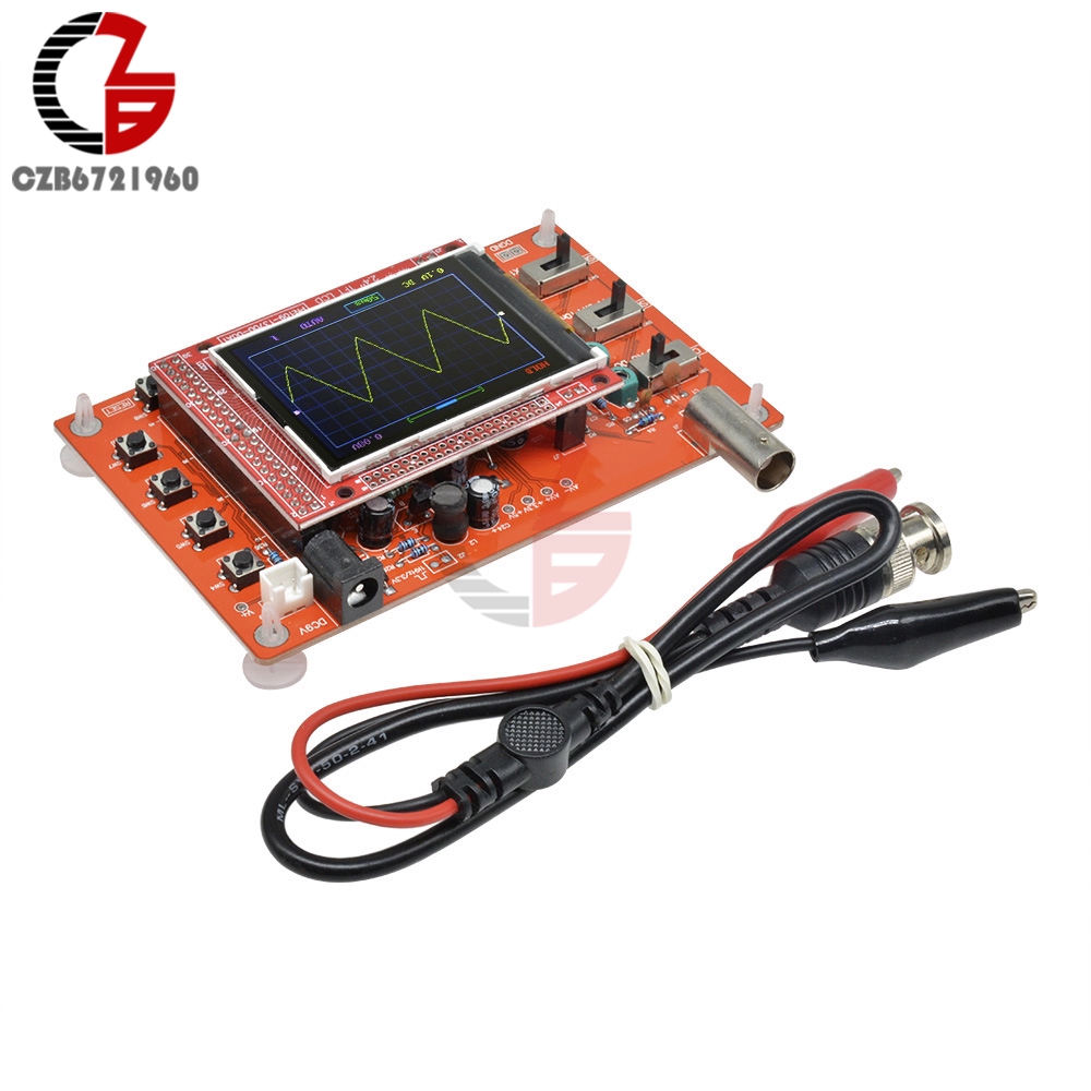 2.4" Digital Oscilloscope Scope Tester Meter 200KHz 1Msps TFT LCD Display with Alligator Clip for Arduino ARM Detection