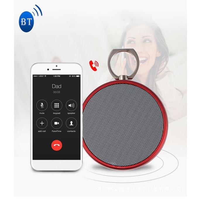 Loa bluetooth mini cầm tay BS02 Vỏ Kim Loại, Âm hay, Bass chuẩn, Có Khe Cắm Thẻ Nhớ, Cổng 3.5, Có móc treo