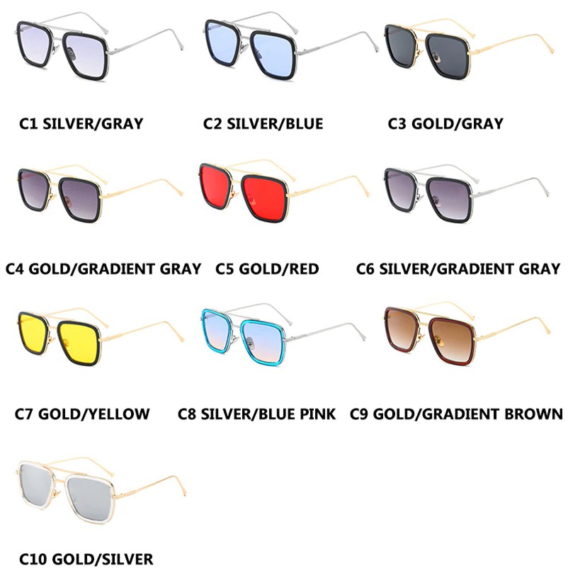 Kính Mát Gọng Kim Loại Chống Tia Uv400 Phong Cách Cổ Điển Cho Nam | BigBuy360 - bigbuy360.vn