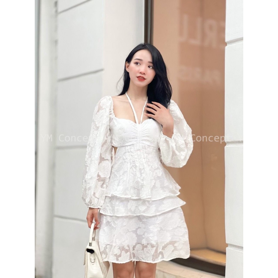 Đầm Xòe 3 Tầng Cut Out Lưng - D0488