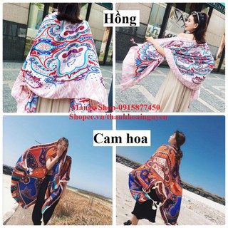 Khăn choàng thổ cẩm đi biển