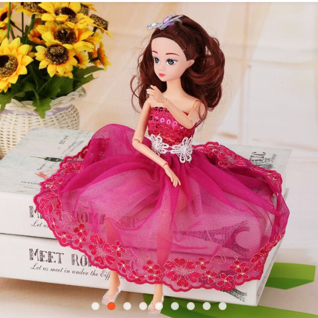 Búp bê công chúa cô dâu xoay các khớp