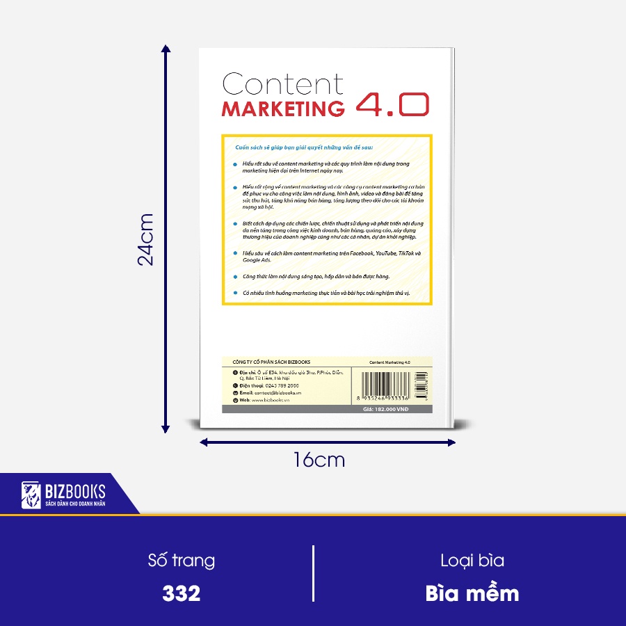 BIZBOOKS - Sách Content Marketing 4.0: Nội dung hay, bán bay kho hàng (Tặng Kèm Khóa Học Online)