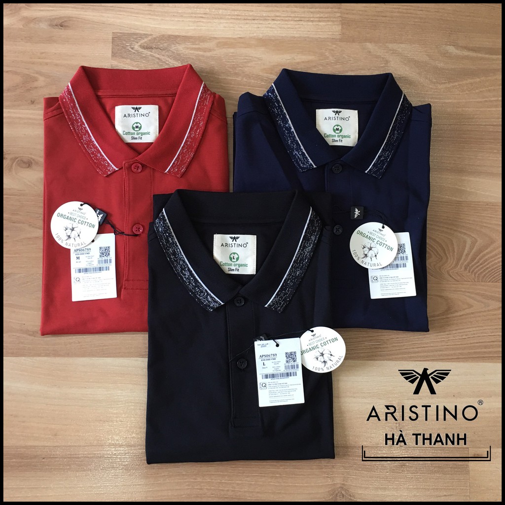 Áo Polo Aristino APS067s9 Slim Trẻ Trung 100% Chất Cotton Organic có M/L/XL