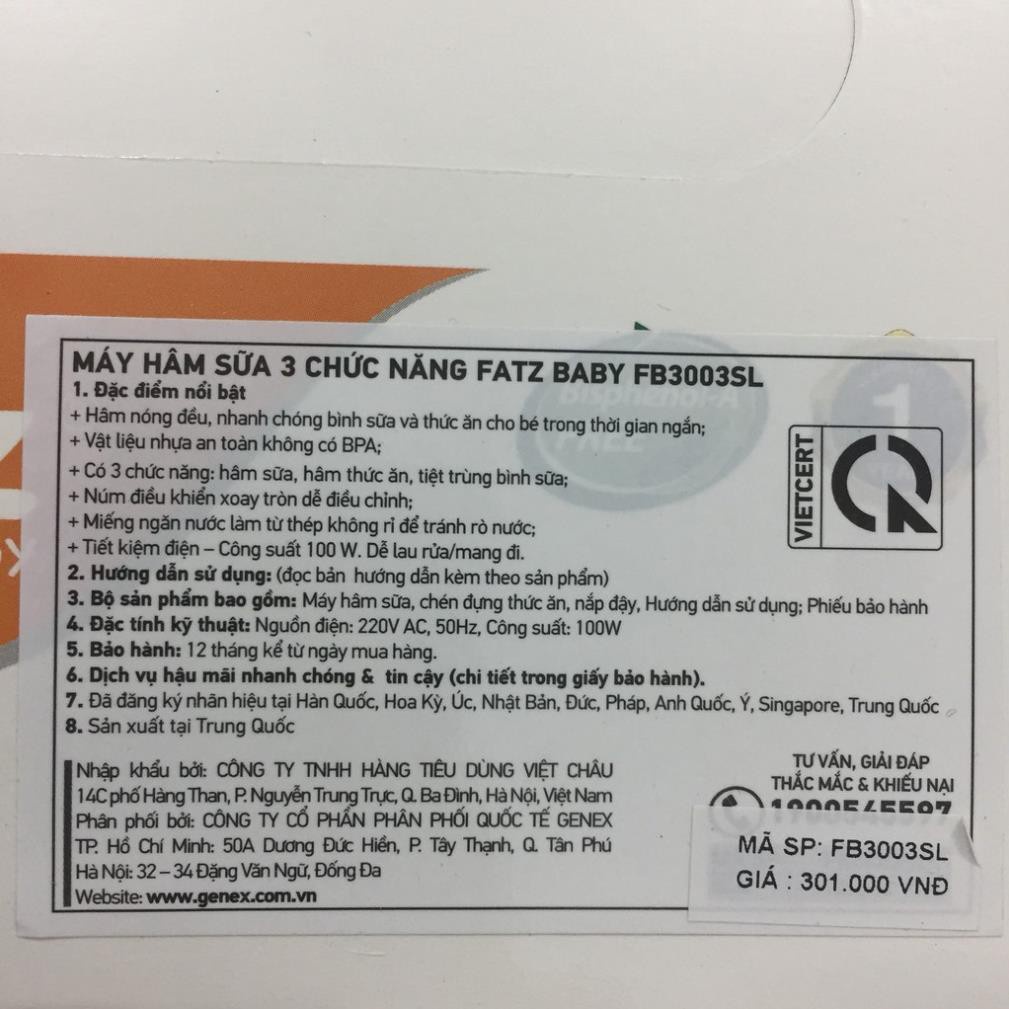 Máy hâm sữa và thức ăn siêu tốc Fatzbaby