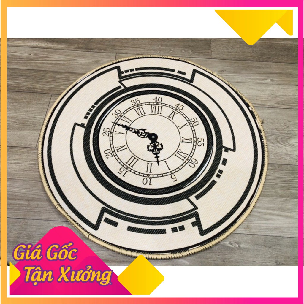 Thảm trải sàn, thảm bali hình tròn dùng để lót ngồi, chùi chân, decor phòng đường kính 35cm