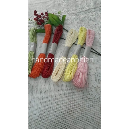 12 mét dây bố giấy 2mm, có kim tuyến hoặc không kim tuyến - Nhiều màu