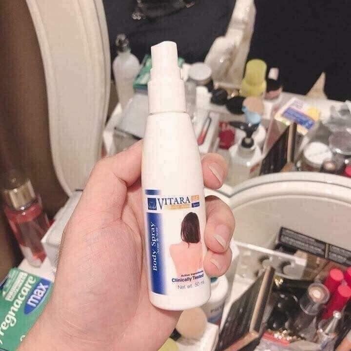 Xịt mụn toàn thân Thái Lan Vitara SE BODY ACNE SPRAY giảm thâm mụn, sẹo mụn 50ml