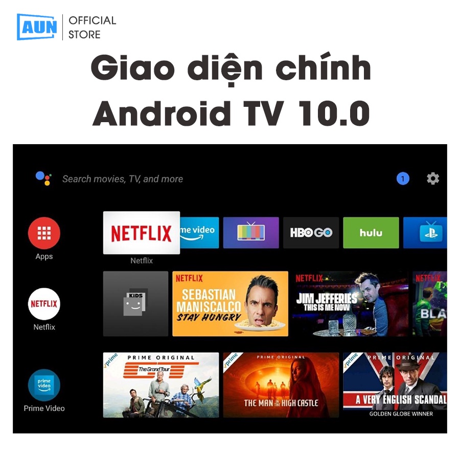 Androi Box mini Stick - Cấu hình mạnh mẽ, nhỏ gọn - dùng cho máy chiếu, tivi - Tivi Box Androi xem Netflix