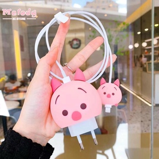 Vỏ bảo vệ đầu dây cáp sạc nhanh 20W bằng TPU hình động vật hoạt hình dễ thương