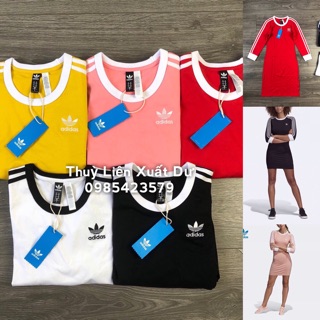 Váy đầm thun cotton tay lỡ adidas