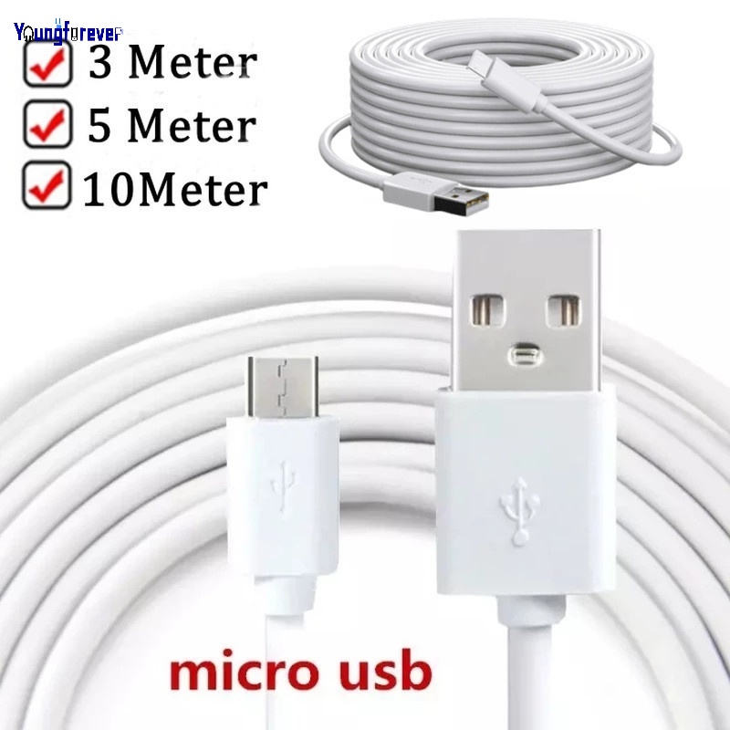 Cáp Sạc 3/5/10m Cổng Micro USB Cho Điện Thoại Android