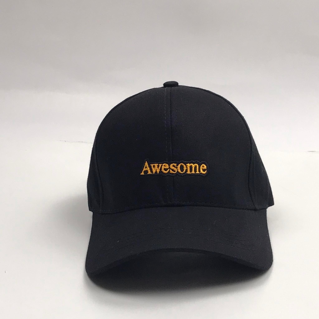 Mũ lưỡi trai thêu hình chữ Awesome Nón kết chất kaki cao cấp form unisex nam nữ K31