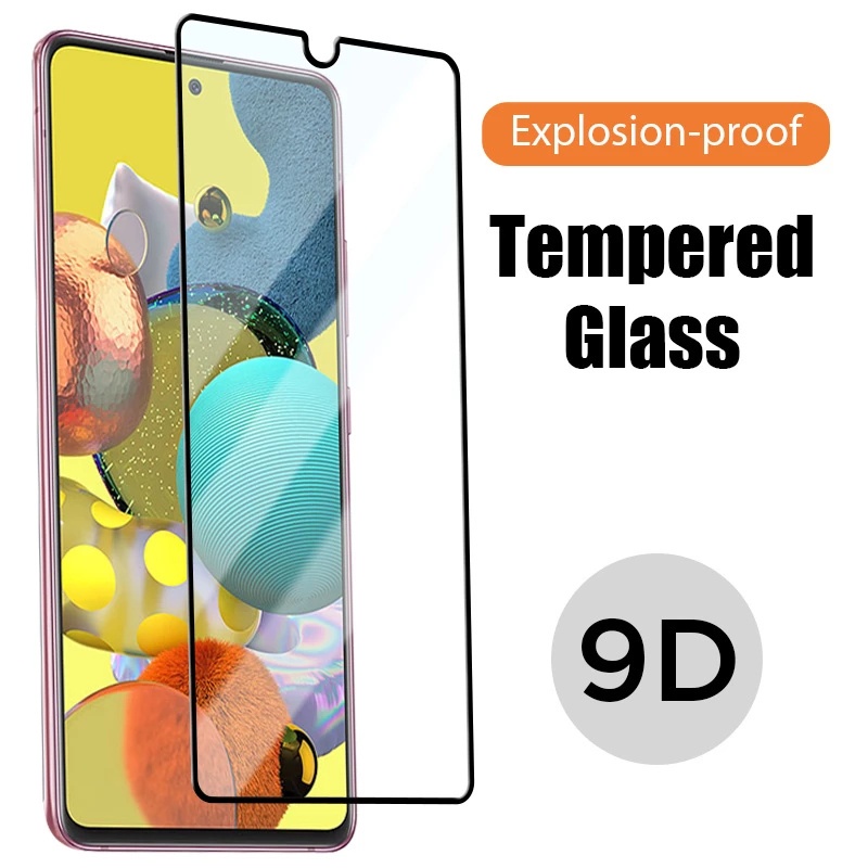 Kính Cường lực 9D Full Màn cho Samsung Galaxy S21 Plus S20 Fe S10e S10 Note 10 Lite A12 A11 M62 M53 M52 M32 M22 5G M51 M31 M31s M30s M21 M62 F62 M12 M11 Bảo vệ màn hình có khả năng chống xước