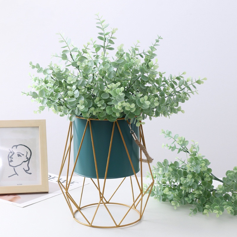 Cây Bạch Đàn Nhân Tạo 5 Nhánh Dùng Trang Trí Nhà Cửa/Văn Phòng/Tiệc Cưới DIY