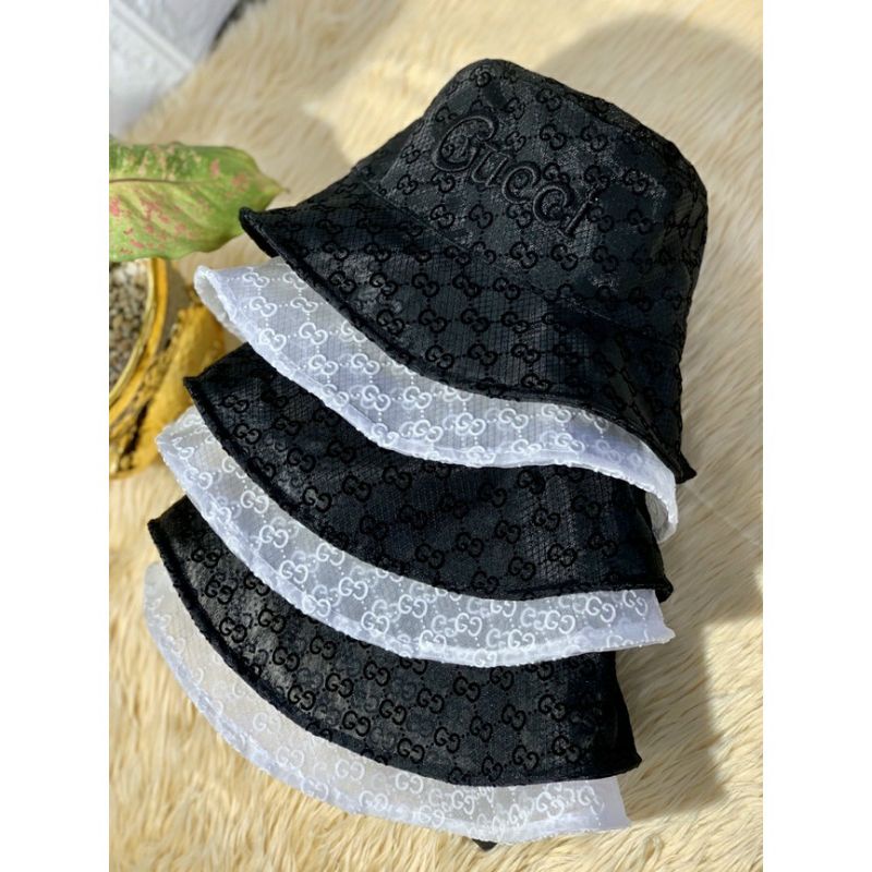 MŨ BUCKET RỘNG VÀNH CHẤT LƯỚI SANG CHẢNH THÊU GGCC CAO CẤP, MŨ BUCKET TIKTOK HOT TREND