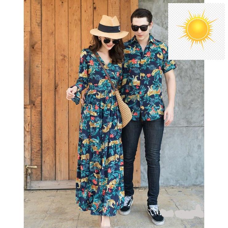 🕵️🕵️ Áo đôi áo cặp Áo Váy đôi dễ thương chụp ảnh đi biển nam nữ Hàn Quốc COUPLE 🕵️