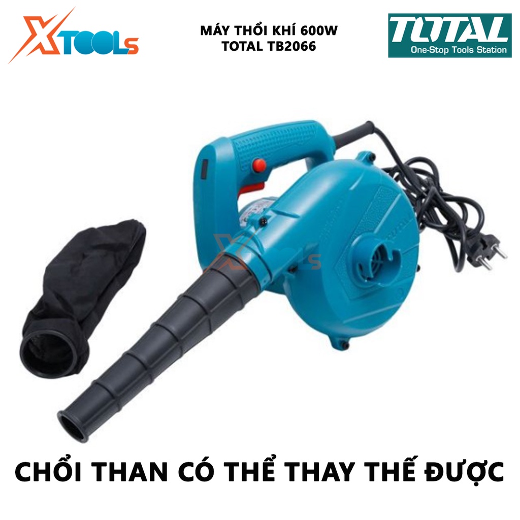 Máy thổi bụi cầm tay Total TB2066 Máy thổi khí Công suất: 600W Tốc độ không tải: 0-16000/phút Tốc độ thổi:0-3.5 m³/phút