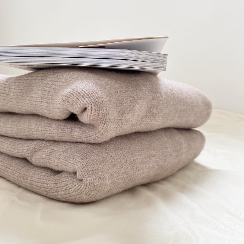 ODDA OUTFIT / Bear Sweater Áo len mùa đông tay dài màu be đơn giản Freesize.