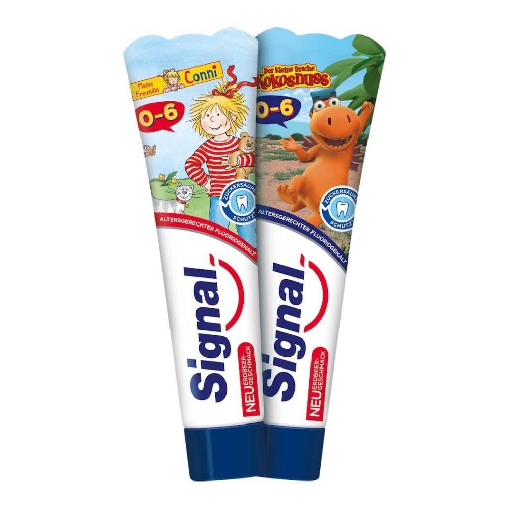 Kem đánh răng Signal 50ml cho bé nuốt được từ 1-6 tuổi, trên 6 tuổi, Hàng Đức nội địa - Shop Mecici