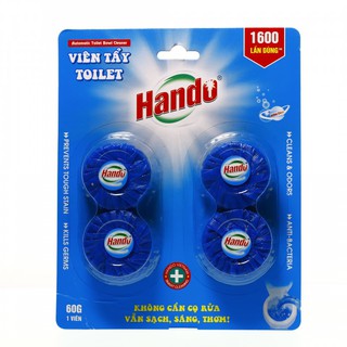 Vỉ 4 viên Tẩy sạch bồn toilet, khử mùi hôi Hando