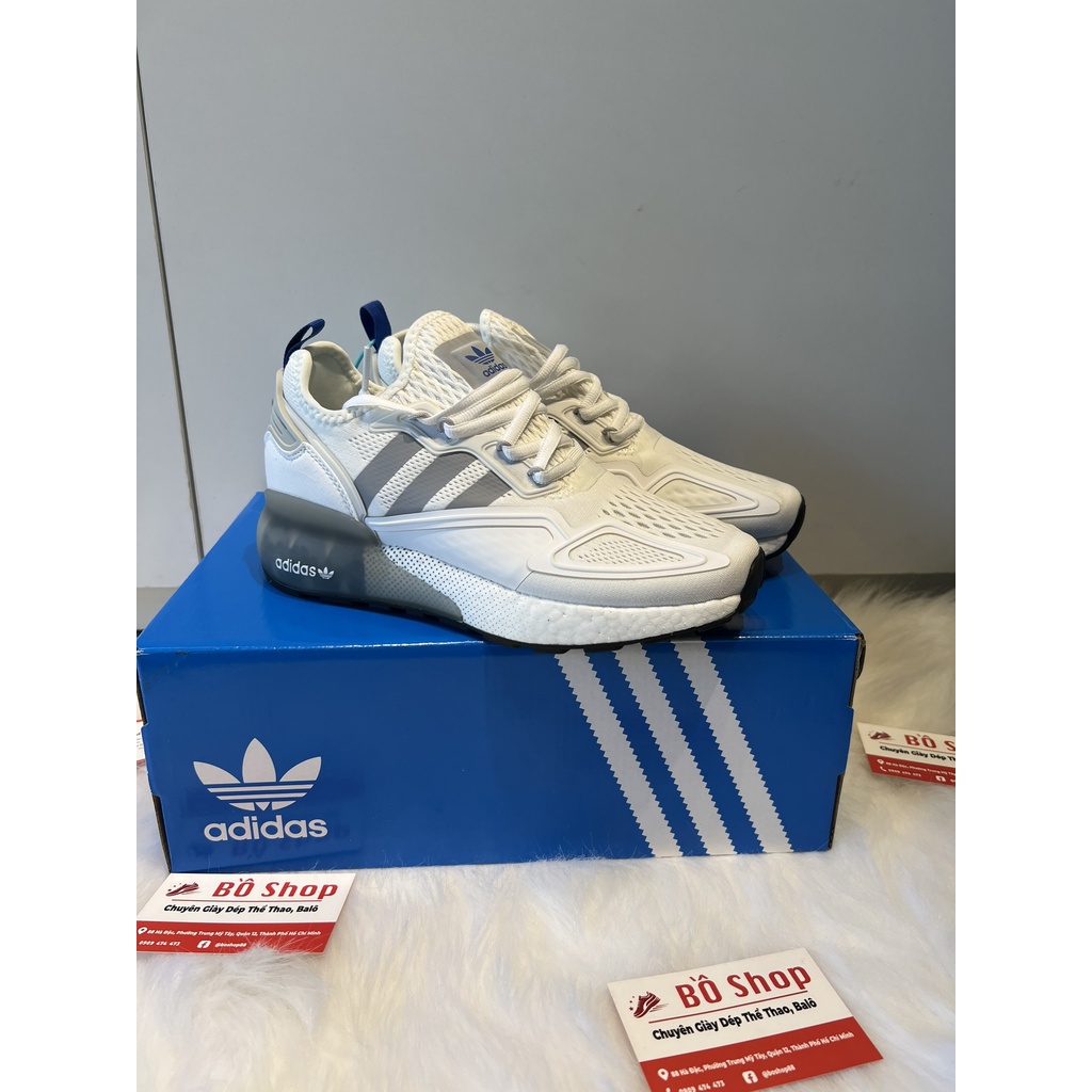 GIÀY THỂ THAO NAM NỮ ADIDAS ZX 2K BOOST WHITE CREAM BROWN NAVY