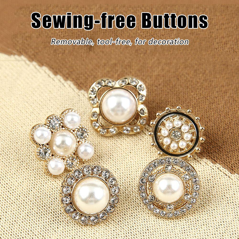 Set 10 Nút May Quần Áo 21mm Bằng Chất Liệu Giả Kim Tuyến Chống Nhăn