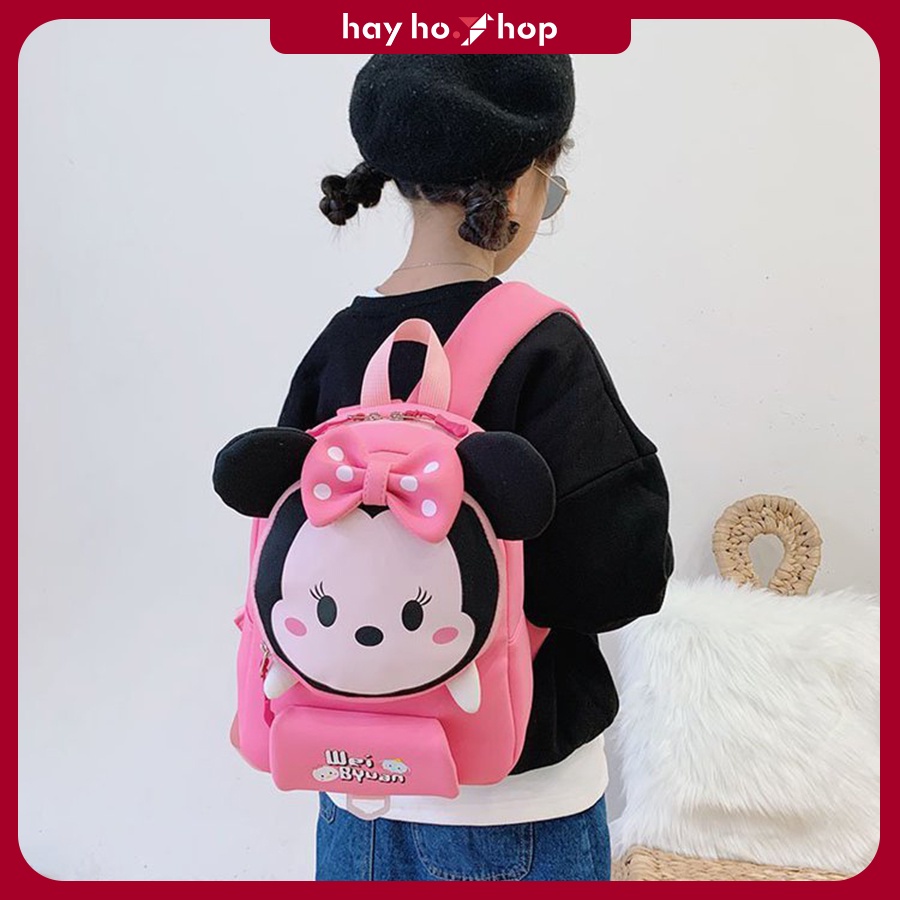 Balo mini cho bé mẫu giáo từ 3 tuổi đến 6 tuổi hình chuột nhỏ nhắn dễ thương phong cách thời trang Hàn Quốc 2023