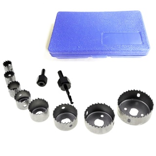 Mũi khoan đục gỗ 11 chi tiết, bộ khoét lỗ tròn mũi khoét gỗ 11 chi tiết bộ dụng cụ khoét