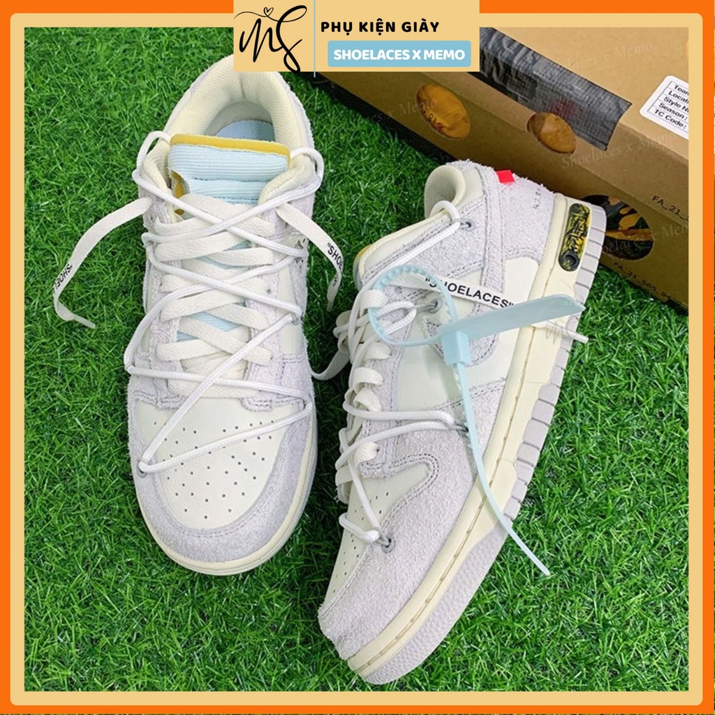 Dây Giày Tròn Off-White x Dunk Low 160cm Dùng Cho Nike Low Lots 50s Memolaces