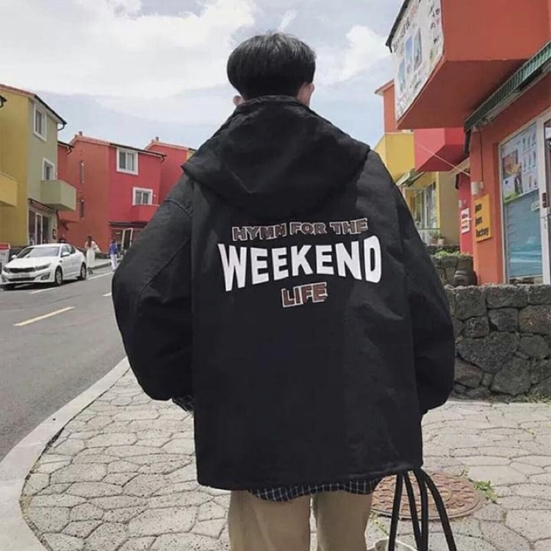 Áo khoác dù nam nữ from rộng, Áo khoác unisex WEEKEND
