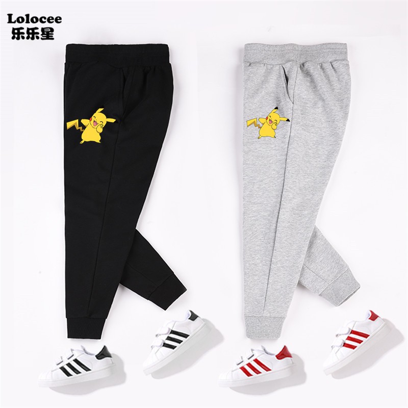 Kids Pikachu pants casual Pokémon loose trousers students  sports pants Boys Jogger Sweatpants